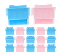 SUPVOX 80pcs Replacement Hotel and House Game Pieces Set Plastic Mini Board Game House Props Includes 40 Pink for Family and Party Use Random Color