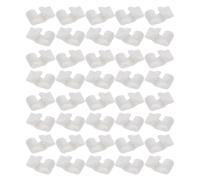 SUPVOX 80pcs White Plastic Cage Door Lock Clips Modular Resin Cabinet Connectors for Wire Shelving, DIY Closet Panel Fasteners for Pet Crates, Playpen, and Storage Cabinet Assembly