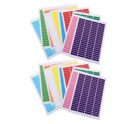 SUPVOX 84 Waterproof Rectangular Coding Labels 46x11mm A4 Printable Name Tag Stickers for Office File Classification 20 Sheets with 10 Colors Self-Adhesive Material Identification