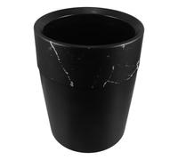 SUPVOX 8l Plastic Indoor Garbage Can with Modern Marble Print, round Open Top Waste Bin, Easy to Clean Decorative Trash Can for Office and Workspace