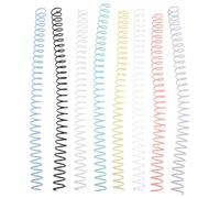 SUPVOX 8pcs 16mm Plastic Spiral Binding Coils Colorful Binder Spiral Rings for Loose Leaf Notebooks Binding Supplies for DIY Bookbinding and Office Use