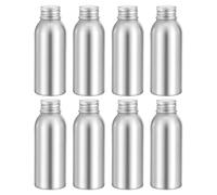 SUPVOX 8pcs Aluminum Perfume Bottles with Screw Caps 100ml Leakproof Refillable Containers for Essential Oil Storage Portable Design with Premium Anodized Finish for Daily Commutes