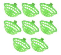 SUPVOX 8pcs Bird Nest Plastic Circular Hanging Cage Eggs Hatching Tool House for Canary Parrot Bird Breeding Aviary Use Green