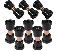 SUPVOX 8pcs Black Golf Cart Rear Leaf Spring Bushings Kit Steel Sleeve Suspension Hooks Replacement Set for Golf Cart Accessories