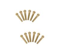 SUPVOX 8pcs Brass Guitar Bridge Pin Replacement for Acoustic Guitar Split Type Brass Fits Standard