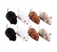 SUPVOX 8pcs Clockwork Plush Mouse for Cats Wind Up for Cat Focus Training and Exercise Adorable Lifelike Pet with Plush and Plastic Battery Fun Gift Random Color Random Color