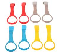 SUPVOX 8pcs Crib Rings Playpen Pull Up Handles with Detachable Buckle Hanging Rings for Walking Training and Interactive Sensory Play
