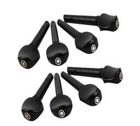 SUPVOX 8PCS Ebony Violin Tuning Pegs with Fish Eyes Wooden String Adjustment Replacement Accessories for Professional and Beginner Violinists Compatible with All Violin Types for Precise