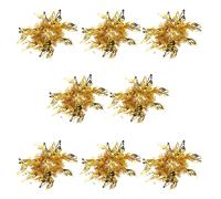 SUPVOX 8Pcs Gold Cheerleading Pom Poms Wristbands for with Angel Wings, Sparkle Performance Props for Cheer Squad Events and Sports Team Spirit