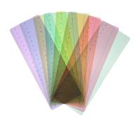 SUPVOX 8Pcs Guided Reading Strips with Colorful Overlay Bookmarks Large Size Reading Tracking Rulers with Horizontal Lines Page Markers for Students