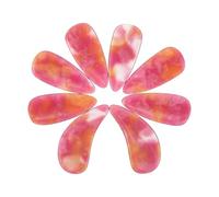 SUPVOX 8pcs Guzheng Nails Large Red Dual-side Plastic Finger Picks Reusable Performance Guzheng Fingertip Protectors for Chinese Zither Playing