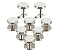 SUPVOX 8pcs Men's round Copper Cufflinks Set for French Cuff Shirts, Classic Style with Comfortable Fit and Versatile Styling Options, for Formal Attire and Evening Galas