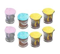 SUPVOX 8Pcs Mini Decorative Tiny Paint Bucket Models for Doll House Mixed Color Simulation Adornments for Realistic Scene Layout and Photo Props