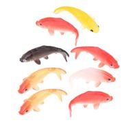 SUPVOX 8pcs Miniature Artificial Koi Fish Models for Aquarium and Mini House Decoration Realistic Lifelike Colors Mixed Styles Fancy Carp Figurines for Fish Tank Terrarium and Diorama