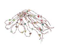 SUPVOX 8pcs Miniature Christmas Garland for Dollhouse Holiday Decoration Accessories Tiny Xmas Wreath Ornaments for DIY Dollhouse Village Festive Decor