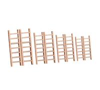 SUPVOX 8pcs Miniature Wooden Step Ladders Decor Micro Landscape Dollhouse Furniture Ornaments for DIY Projects Indoor Miniature Home Decoration