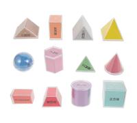 SUPVOX 8pcs Multicolored Geometric Solids Set for Transparent Plastic Classroom Math Tools for Volume Measurement Spatial Awareness and Interactive Geometry Learning