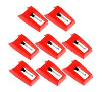 SUPVOX 8pcs Phonograph Record Player Needle Phonograph Stylus Replaceable Stylus for Turntable Needles Record Replacement Player Red