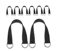 SUPVOX 8pcs Pull-up Assist Straps - 30cm Training Bands with 1.3mm Thickness & Metal D-Rings - Heavy Duty Hanging Workout Rope for Calisthenics and Resistance Training (Max Load 150kg)