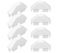 SUPVOX 8pcs PVC Flat Fence Post Caps Replacement Covers Decorative Guardrail Tops for Posts Traffic Barriers Gate Frames Prevent Cracking and Weathering