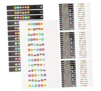 SUPVOX 8pcs Pvc Guitar Scale Decals Note Sticker for The Fretboard Sweatproof Assorted Color with Release Paper Easier for Beginners to Learn Guitar Practice