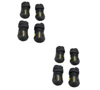 SUPVOX 8pcs Snow Boots for Dogs Warm Pet Shoes Casual Design for Outdoor Use Protects Paws from Snow and Abrasive Black