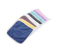 SUPVOX 8pcs Soft Flannel Face Towels with Hanging Loops for Newborns Absorbent Small Square Washcloths for Kitchen Bathroom Multipurpose Body Cleansing and Hand Drying