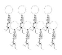 SUPVOX 8pcs Stainless Steel Animal Themed Keyrings with Cute Sheep, Kangaroo, and Koala Designs, Lightweight and Easy to Attach Bag Pendants for Keys and Backpacks, for Daily Life
