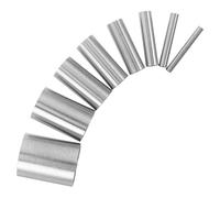SUPVOX 8pcs Stainless Steel Clay Circle Cutting Mold for Polymer Crafts and Baking Decoration Round Cutter Tools for Ceramics and Sculptors