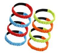 SUPVOX 8Pcs Three Legged Race Bands Elastic Leg Straps Bright Color Wear Resistant Oxford Cloth for Sports Day Games Adults and Team Building Outdoor Fun