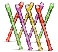 SUPVOX 8Pcs Transparent Small Flute Educational Clarinet for Beginners Musical Instrument for Improved Hearing Motor Skills Stylish Design for All Ages