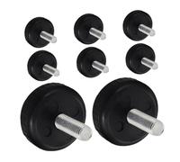 SUPVOX 8pcs Treadmill Adjusting Foot Pad Fitness Equipment Gym Accessories Gym Equipment Parts Mounting Bolts Mounting Hardware Black Rubber