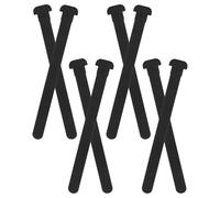 SUPVOX 8pcs Universal Black Nylon Skate Strap Replacement Kit with Ratchet Buckle Strap for Inline and Roller Skates, Quick Release and Precise Adjustment Boot Closure System for Roller