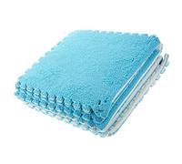 SUPVOX 8pcs Washable Small Pet Cage Liners Soft Wool Pads for Guinea Pigs Hamsters Hedgehogs Ferrets Rats Comfortable Reusable Skin Friendly Bedding Mats for Small Animal Cages Blue