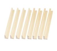 SUPVOX 8pcs Wooden Domino Trays Set Lightweight Wood Domino Racks Holders for Alphabet Games DIY Craft Display Bases for Family and Friends Play