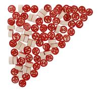 SUPVOX 90pcs Double-sided Wooden Number Chess Pieces Red Game Supply for Board Games Educational Math Logical Thinking Development Replacement Chess Set