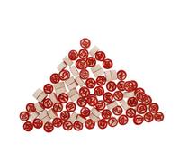 SUPVOX 90pcs Wooden Number Chess Pieces Red Double Sided for Educational Board Games Logical Thinking Math Replacement Set for Family Party