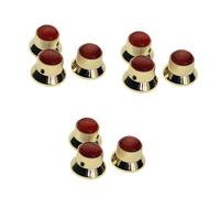 SUPVOX 9pcs Domed Electric Guitar Bass Volume Tone Control Knobs Metal Hat Bell Style Replacement Knob for Solid Body Guitar Bass Accessories