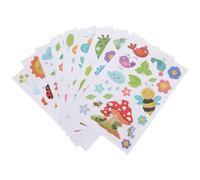 SUPVOX 9pcs Gnome Window Clings for Spring Window Stickers in Assorted Colour PVC Material Easy to Peel and Leaves No Traces, for Home Decoration and Spring Party