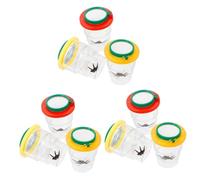 SUPVOX 9pcs Insect Container Box for Boys and Girls Transparent Insect Observing Jar Built Magnifier for Outdoor Exploration and Learning