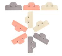 SUPVOX 9pcs Large Crystal Art Edge Clips Multipurpose Craft Sewing Clamps Quilt Fixing Tools for DIY Crystal Painting Embroidery and Food Bag Sealing in Pink, Grey, Beige