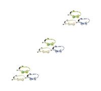 SUPVOX 9pcs Pet Bell Collar Cute Fruit Neckchain for Cats Kittens Accessory Canvas Material for Stylish Pets and Photo Props