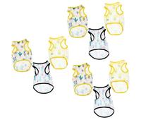 SUPVOX 9pcs Pet Cooling Waistcoat for Dogs Sleeveless Shirt Breathable and Comfortable Pet Apparel for Outdoor Activities Includes Pineapple Cactus and Flamingo Designs