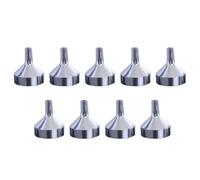 SUPVOX 9pcs Silver Mini Funnels Set for Perfume Liquid Transfer, Multi-purpose Small Dispensing Funnels for Cosmetic Bottles and Essential Oils