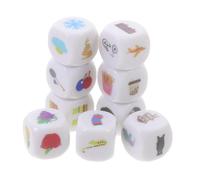 SUPVOX 9pcs Storytelling Dice for Educational Language Development Creative Play Multifunctional Acrylic Cubes with Images for Parties and Learning