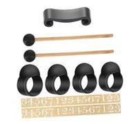 SUPVOX 9pcs Tongue Drum Finger Sleeve and Drum Mallet Holder with Note Sticker for Beginners Made of Sturdy Plastic and Silicone to Prevent Mallets from Rolling and Losing