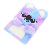 SUPVOX A5 Plush Cover Notebook Cute Bear Journal Book Fluffy Diary Multi-Function Note Book for Students Daily Use