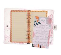 SUPVOX A6 Pvc Loose-leaf Binder Notebook with Detachable Pink Cover, Glitter Sand Flow Scrapbook for Travel Recording and DIY Scrapbooking, Portable Adorable Journal for Personal Planning