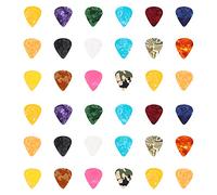 SUPVOX Abs Guitar Picks Set Random Color Lightweight Instrument Plectrums Assorted Colour 40pcs with Finger Protection and Fashionable Appearance for Electric and Classical Guitars