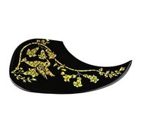 SUPVOX Acoustic Guitar Pickguard Creative Pattern Design Black Pvc Replacement Decorative Effect Board Guitar